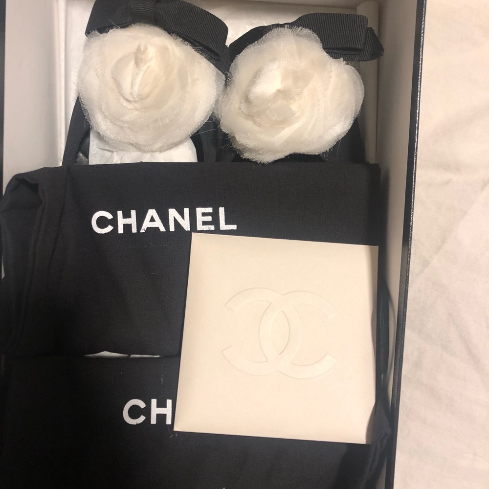 Chanel Flats 38.5 black (hardly used) - Picture 4 of 4